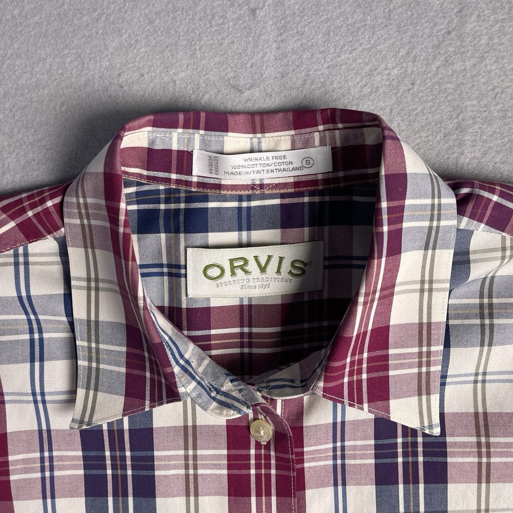Orvis‎ Wrinkle Free Button Front Oxford Dress Shirt Woman Sz 6 Long Sleeve - Picture 2 of 9